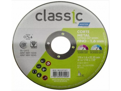 Disco de Desbaste Classic 115x1,6mm